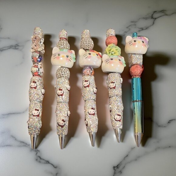 HELLO KITTY RHINESTONE PENS/BLACK INK~ NEW!! 7$ each - Picture 3 of 4